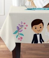 Op maat geprint tafelkleed met foto van een trouwpaar