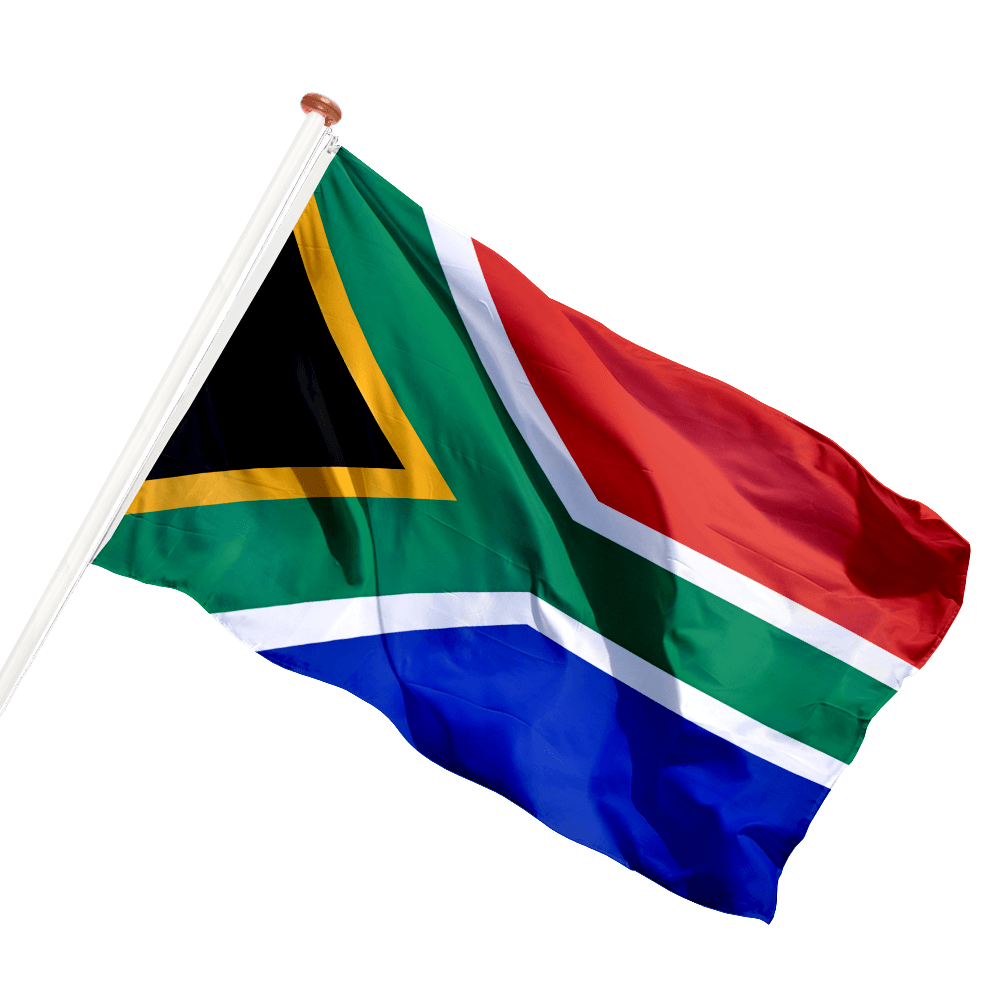 Pluche pop Trillen Toeval Vlag van Zuid Afrika eenvoudig bestellen • Top kwaliteit, beste service!
